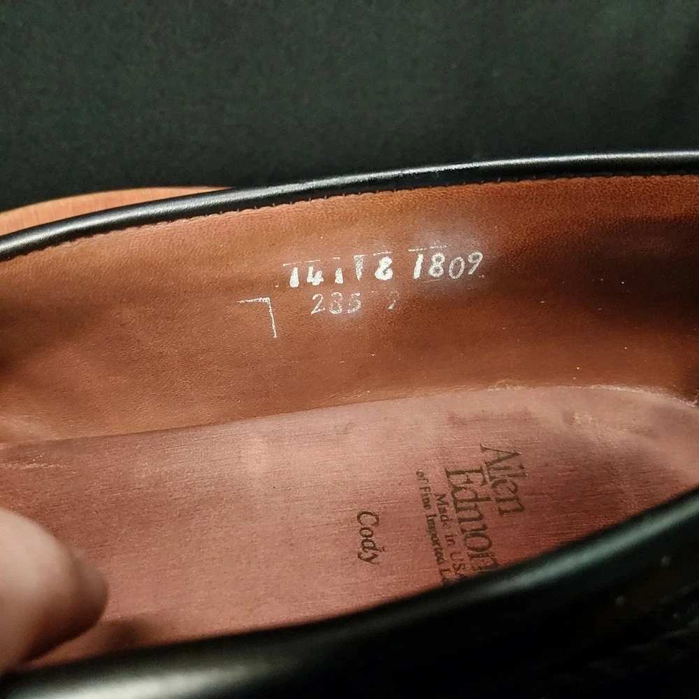 Allen Edmonds Cody Black Woven Tassel Kiltie Loafers Mens 14 E Made in USA 1809